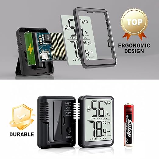 Antonki Room Thermometer Small Hygrometer Indoor Humidity Monitor Sensor - Image 5