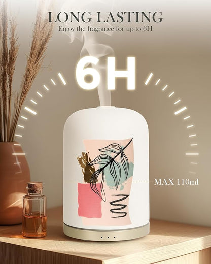 Essential Oil Diffuser with Handmade Ceramic Cover, 110ML Aromatherapy Diffuser - Image 4