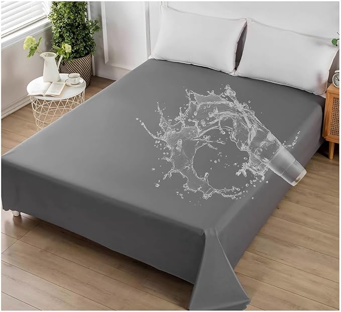 SIELUNO Waterproof Bed Sheet Flat Sheets Lightweight, Mattress Protector Sheet by SIELUNO