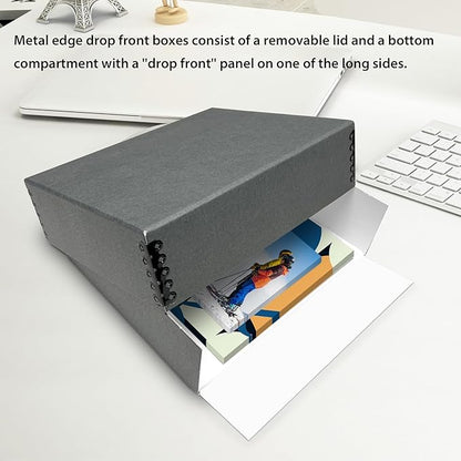 Lineco Museum Archival Storage Box, 16.75x20.75x3 in. Drop Front Design. - Image 4