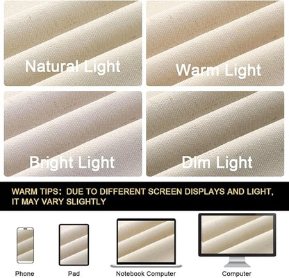PrinceDeco Linen Texture Curtains 100% Blackout Curtains 64 inch Long 2 Panels - Image 8