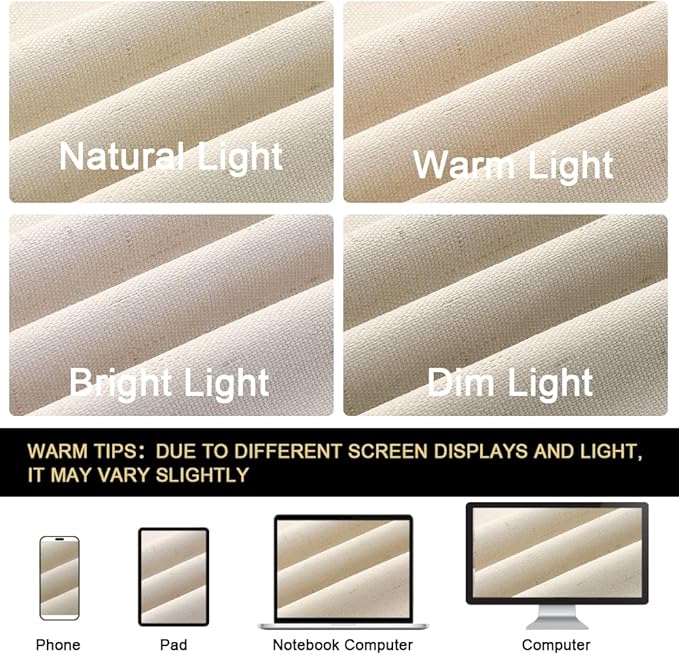 PrinceDeco Linen Blackout Curtains 84 inch Length 2 Panels Set 100% Blackout - Image 7