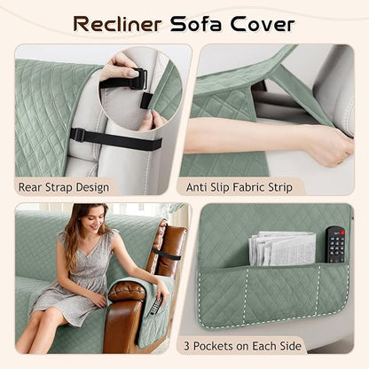 Arfntevss Waterproof Recliner Sectional Couch Covers - Image 4