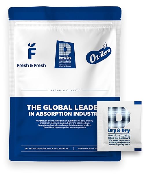 3 Gram Pack of 250 "Dry & Dry" Premium Pure & Safe Silica Gel Packets Desiccant by DryDry