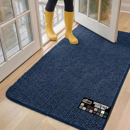 GORILLA GRIP SOAKSTOPPER Dog Door Mat, 60x36 Machine Washable Rug Absorbent by GorillaGrip
