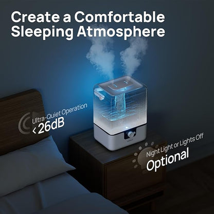 CHIVALZ 6L Humidifiers for Bedroom Large Room Home, Cool Mist Top Fill - Image 3