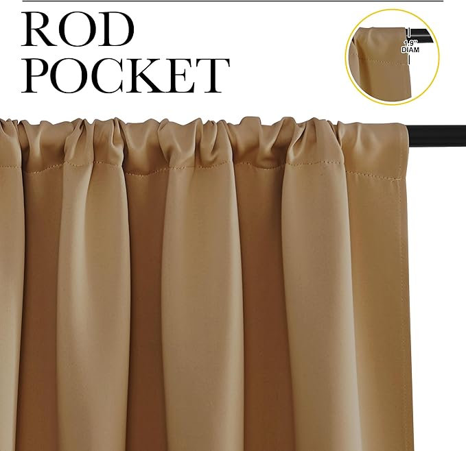 NICETOWN Blackout Curtains for Living Curtains, 2 Panels, 29 by 30, Room - Image 2