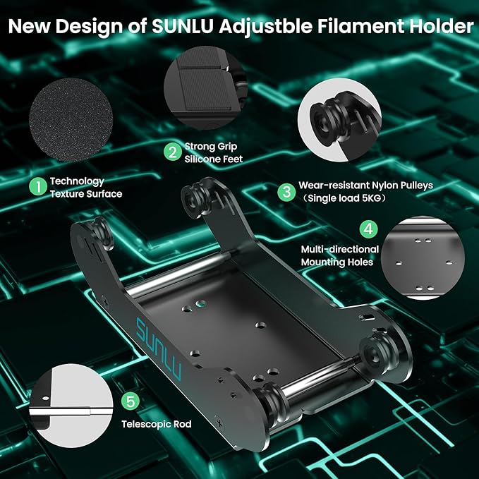 SUNLU 3D Printer Filament Holder, Filament Spool Holder, 1 Piece - Image 4