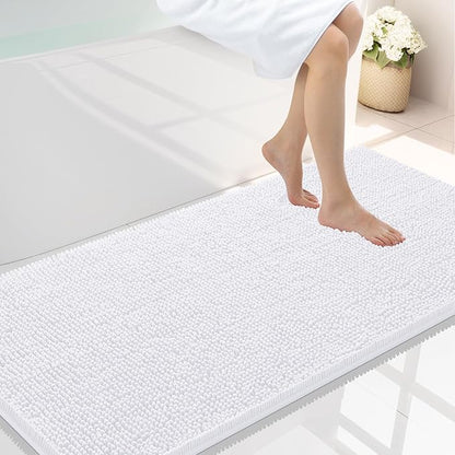 Smiry Luxury Chenille Bathroom Rugs 40x24, Extra Soft and Absorbent Shaggy Bath by Smiry
