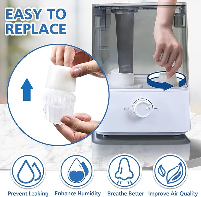 30-Pack Top Fill Humidifier Replacement Filter Compatible - Image 5