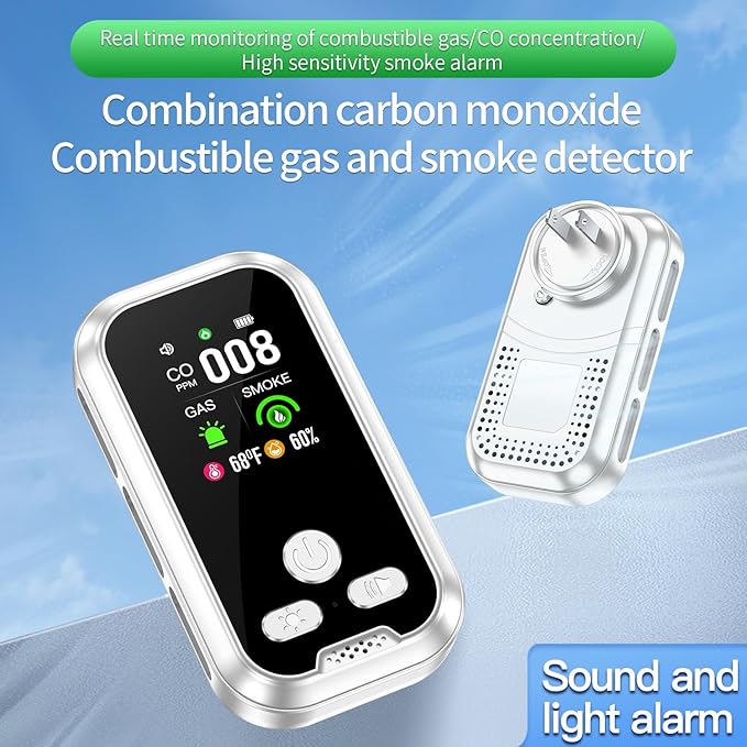5in1 Plug in Smoke & Carbon Monoxide Detector & Combustible Natural Gas - Image 5