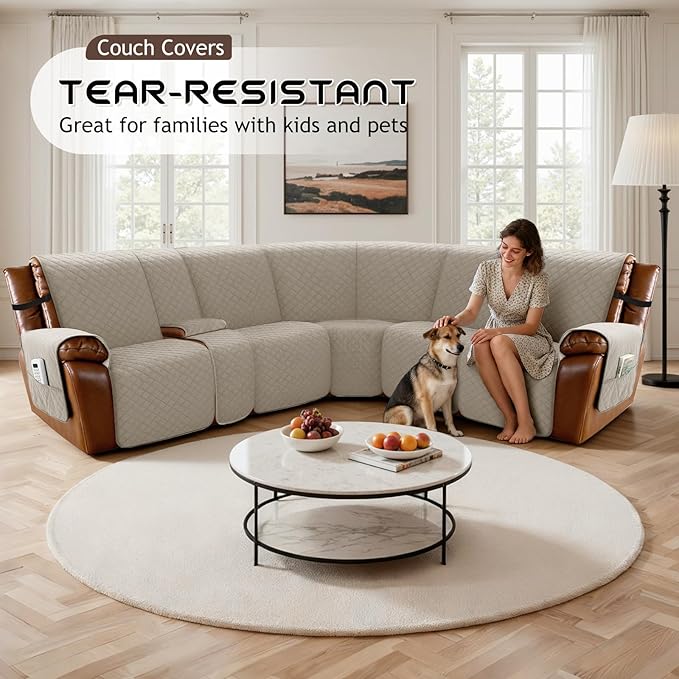 Arfntevss Waterproof Recliner Sectional Couch Covers - Image 7