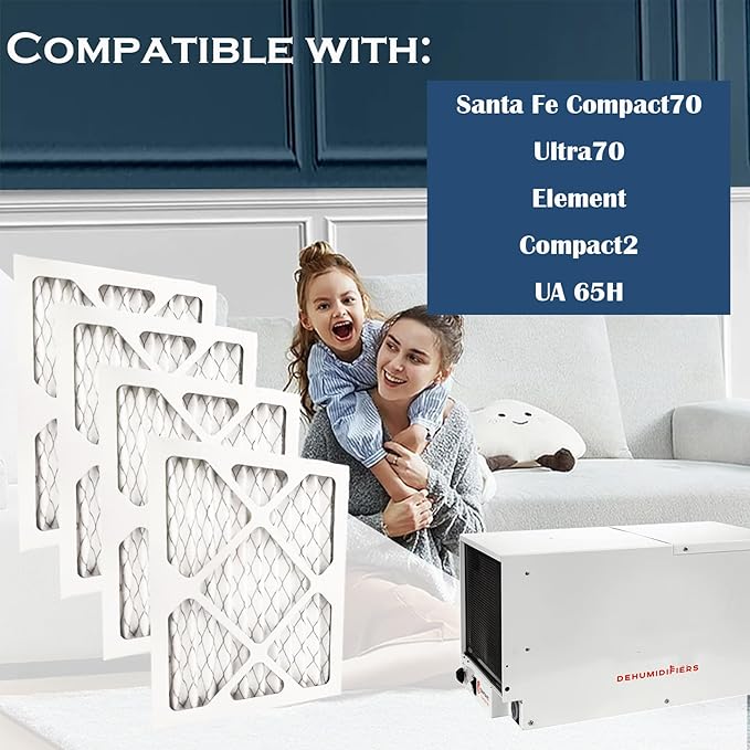 9 x 11 x 1 Air Filter for Santa Fe Compact70 Dehumidifier Ultra70 Element - Image 2