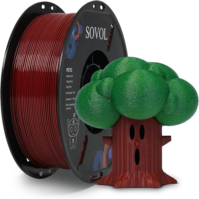 Sovol 3D Printer PETG Filament 1.75mm 1KG, High Precision, Strong Toughness by Sovol