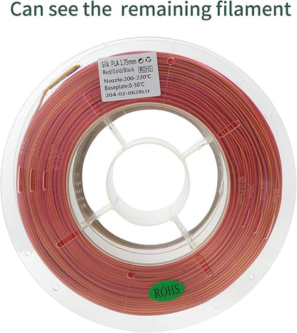 PLA 3D Printer Filament, Triple Color Silk PLA Filament, Dimensional Accuracy - Image 6