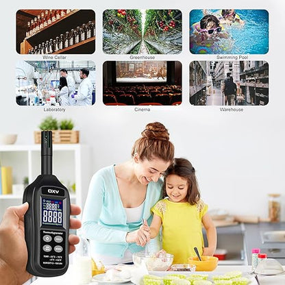 OXV Thermo-Hygrometer Digital Temperature Humidity Meter, Professional - Image 7