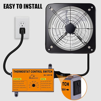 Attic Fan Thermostat-Control, Adjustable Thermostat - Image 3
