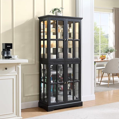 Lighted Glass Curio Cabinet - Image 7