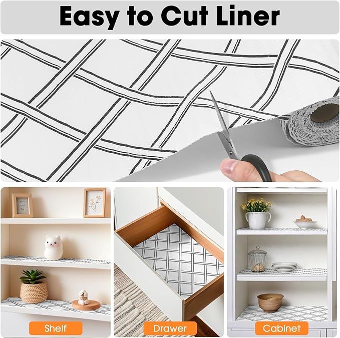Drawer and Shelf Liner for Kitchen Cabinets Non-Adhesive, Non-Slip Cabinet - Image 4