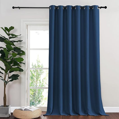NICETOWN Room Divider Curtain 132 Inches Long, Wide Blackout Sliding Door by NICETOWN