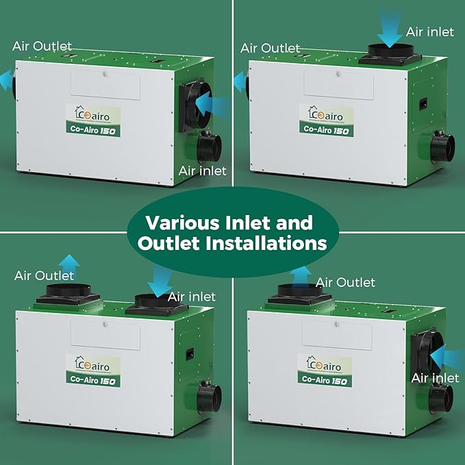 Whole House Dehumidifier with Controller, 280 Pint with Fresh Air Function - Image 6