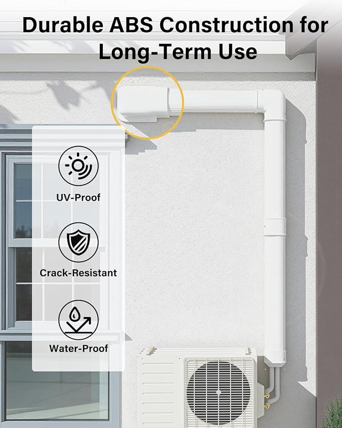 3'' Wall Entry Cover for Ac Lines, Mini Split Lineset Cover for Ductless Air - Image 3