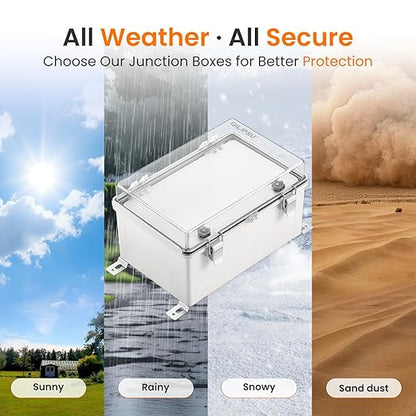 QILIPSU Waterproof Junction Box IP67 Outdoor Plastic Electrical Project - Image 7