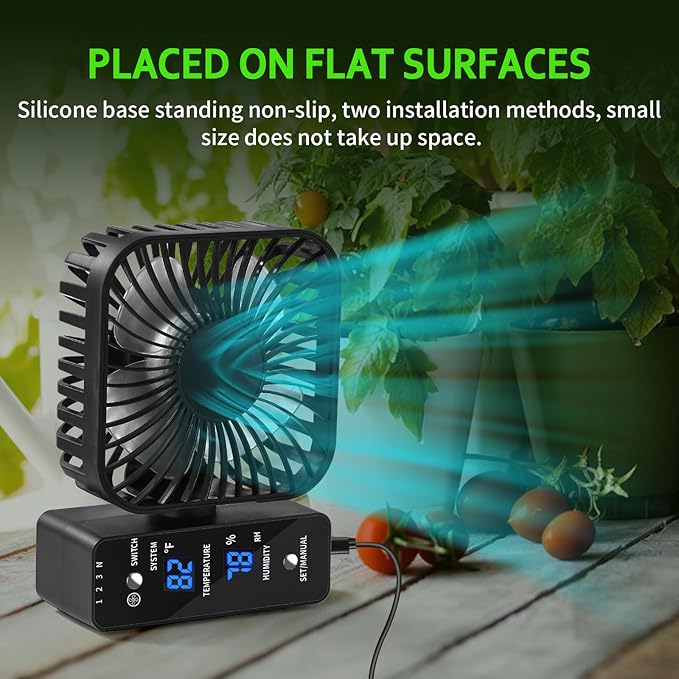 4" Grow Tent Fan with Auto Humidity Control | Quiet Oscillating Ventilation - Image 5