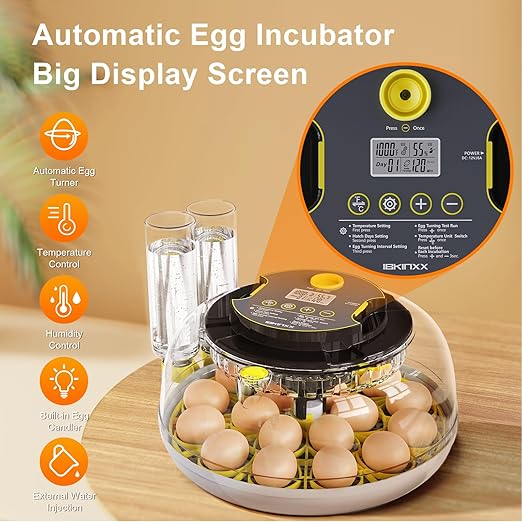 Incubator for Hatching Eggs-18 Egg Capacity, Automatic Egg Turner, Temperature - Image 2