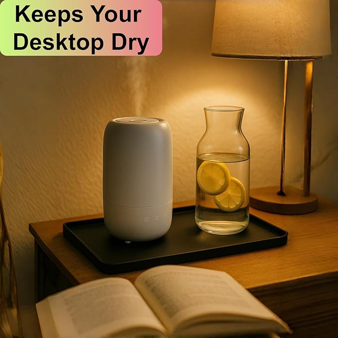 Silicone Drip Mat for Humidifiers, 19x19 Square Raised Edge Drips Tray - Image 2