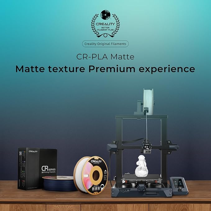 Creality PLA Matte 3D Printer Filament 1.75mm, Matte PLA 1kg Spool, Dimensional - Image 2