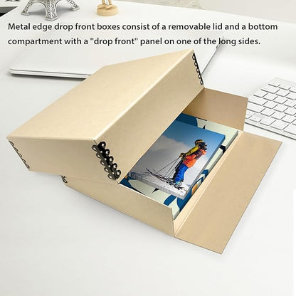 Lineco Museum Archival Storage Box, 8.75x10.75x3 in. Drop Front Design. - Image 6