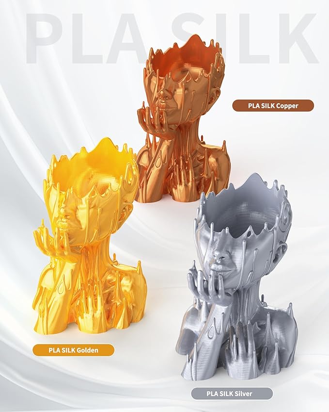 LANDU Silk PLA Filament 1.75mm Silver 1KG, 3D Printer Filament Dimensional - Image 9