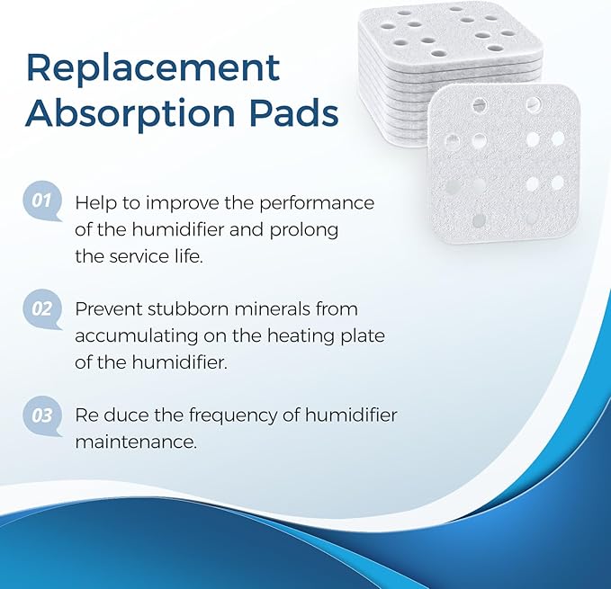 20-Pack Mineral Absorption Pad, Humidifier Replacement Filters Compatible - Image 5