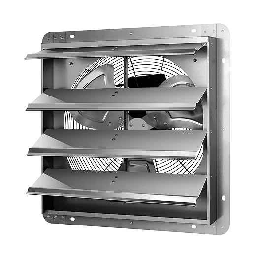 Simple Deluxe 18 Inch Wall Mounted Shutter Exhaust Fan, 1400 RPM, 2000 CFM by SimpleDeluxe