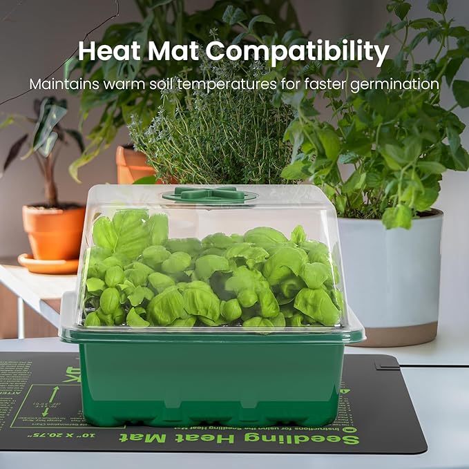 MIXC Seed Starter Kit with Grow Light, Elevated Seedling Tray Kit with - Image 7