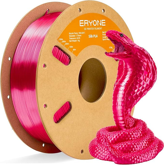 ERYONE Silk PLA Filament for 3D Printer, 1.75mm +/- 0.03mm, Silk Metallic by ERYONE