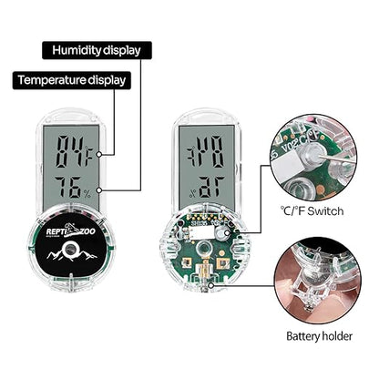REPTI ZOO Upgraded Reptile Terrarium Thermometer Hygrometer, Digital Pet - Image 7