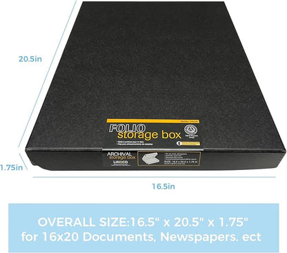 Lineco, Archival Folio Storage Box. Acid-Free, Metal Edge Boxboard, Clamshell - Image 2