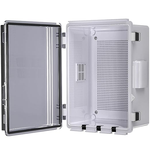 ABS Electrical Junction Box, Ventilated Design, Cable Grommets, IP65 Waterproof by ANIMACYN