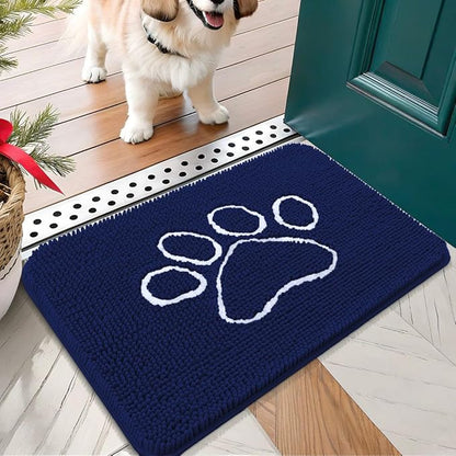 OLANLY Dog Door Mat for Muddy Paws 24x16, Paw Print Design, Absorbs Moisture by OLANLY