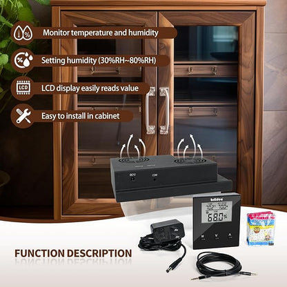 Briidea Electric Humidifiers for Cabinet, 30% RH~80% RH Humidity Setting Values - Image 2