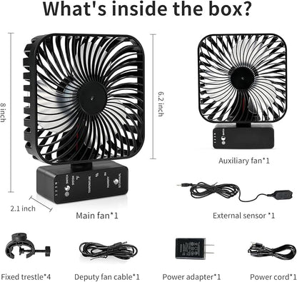 6" Grow Tent Fan with Temp & Humidity Display, Auto Temp & Humidity Control - Image 6