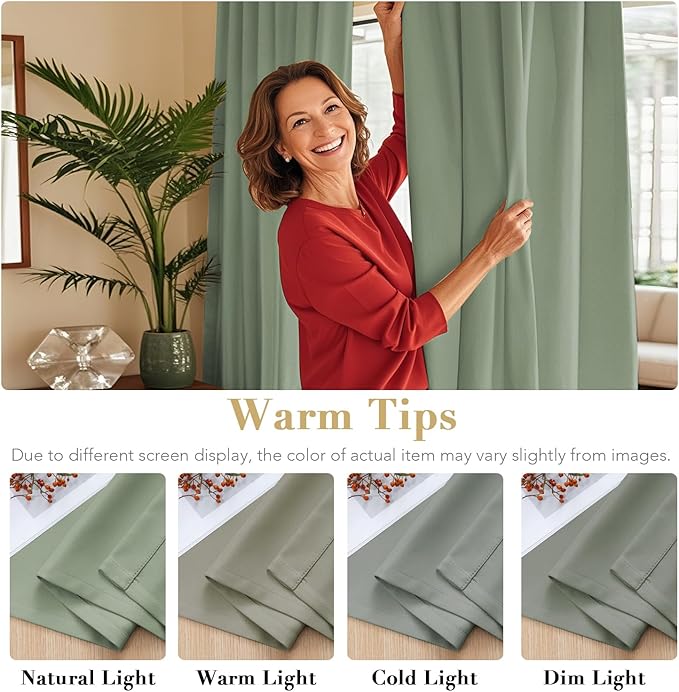 H.VERSAILTEX Blackout Curtains Thermal Insulated Window Treatment Panels Room - Image 3