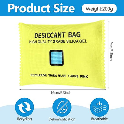 15 Pack 200 g Rechargeable Desiccant Packs Silica Gel Desiccant Moisture - Image 2