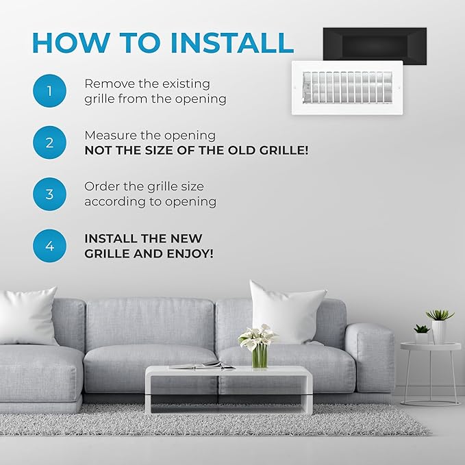 Aluminum 10 x 4 Inch Air Vent Covers Wall AC Grille – Premium Register Vent - Image 7