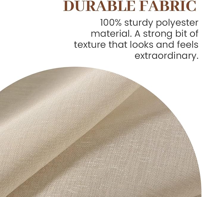 Dreaming Casa Solid Sheer Curtains 84 Inches Long Taupe Rod Pocket Voile - Image 3