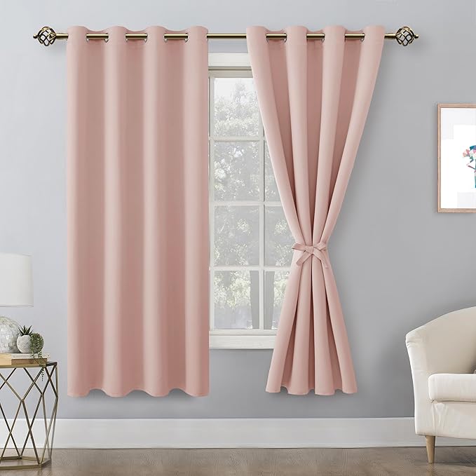 Hiasan Blackout Curtains for Bedroom, 52 x 63 Inches Length - Image 2