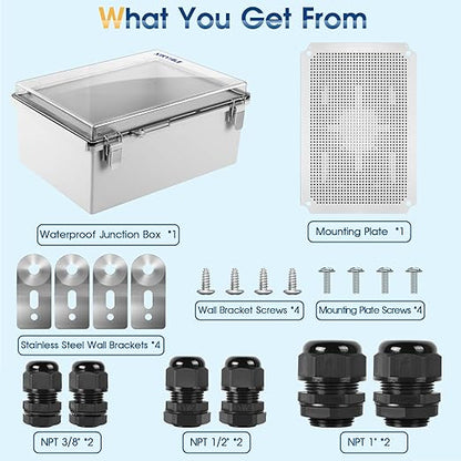 Waterproof Outdoor Project ABS Plastic Junction Box IP67 Weatherproof Dustproof - Image 7