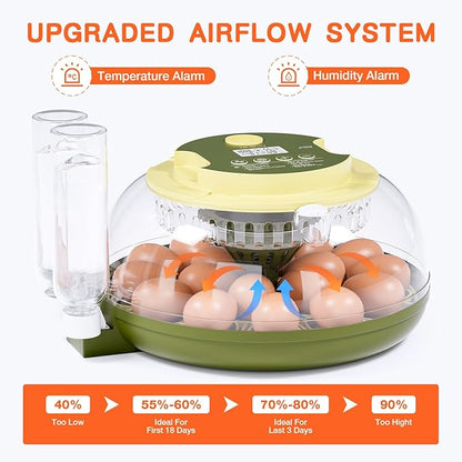 18 Egg Incubator, Incubator for Hatching Eggs, Automatic Egg Turning and - Image 3